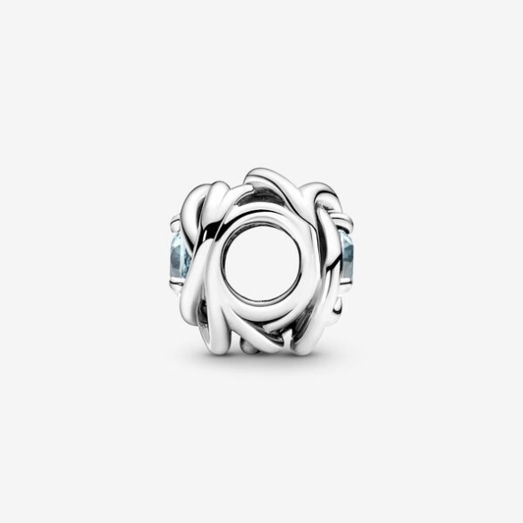 March Sea Aqua Blue Eternity Circle Charm Pandora Australia
