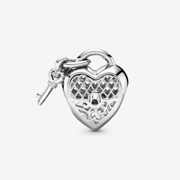 Love You Heart Padlock Charm Pandora Australia Sterling Silver