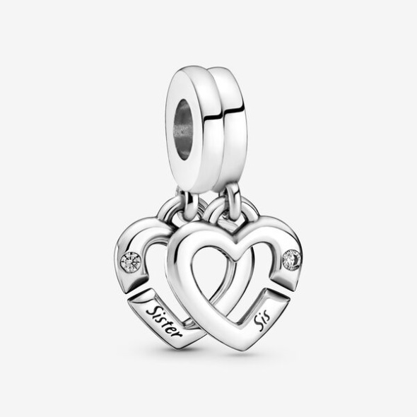 Linked Sister Hearts Split Dangle Charm Pandora Australia