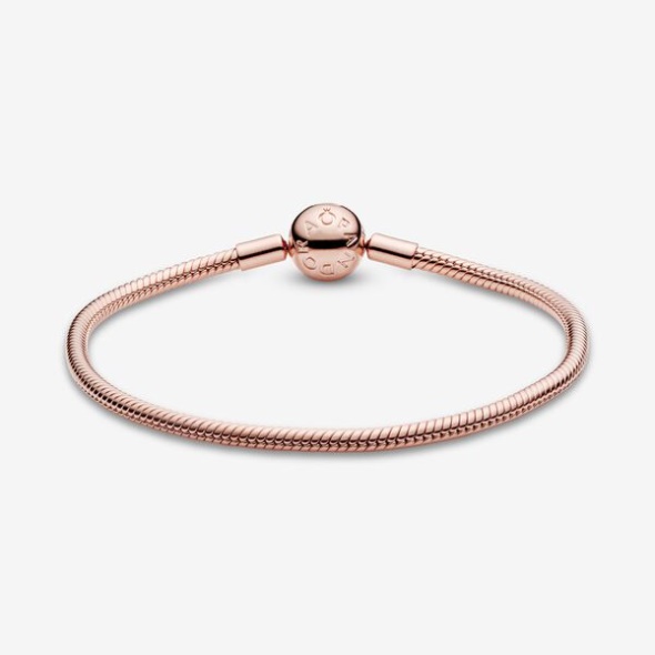 Pandora Australia Moments Snake Chain Bracelet Rose Gold Plated