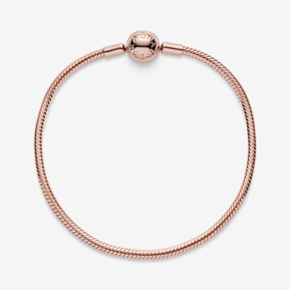 Pandora Australia Moments Snake Chain Bracelet Rose Gold Plated