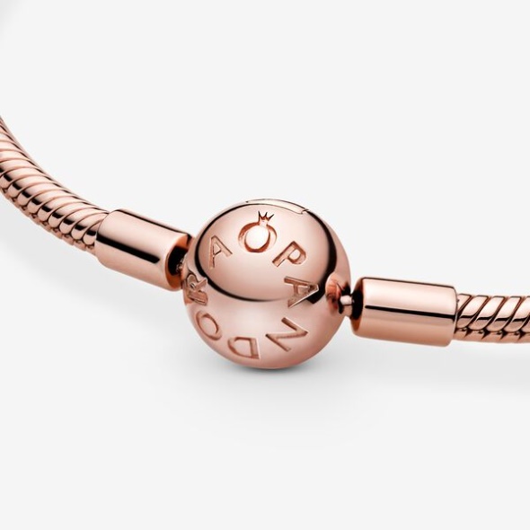 Pandora Australia Moments Snake Chain Bracelet Rose Gold Plated