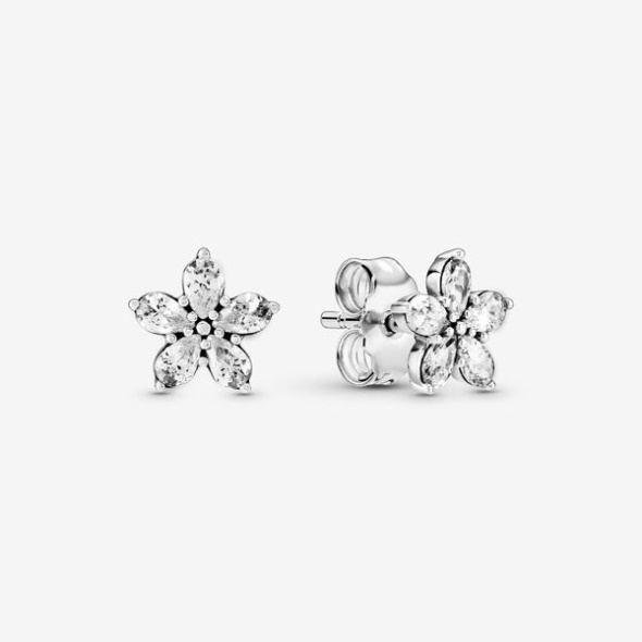 Sparkling Snowflake Stud Earrings Pandora Australia
