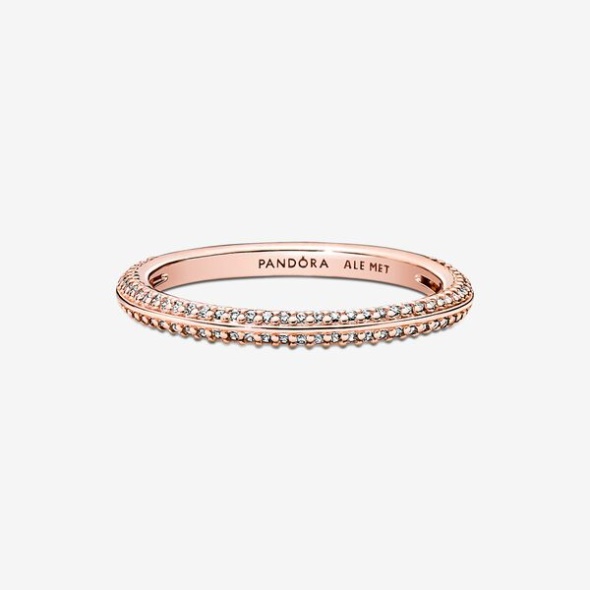 Pandora Australia Me Pave Ring Rose Gold Plated