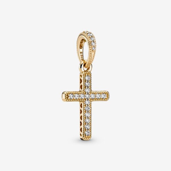Sparkling Cross Pendant Pandora Australia Gold