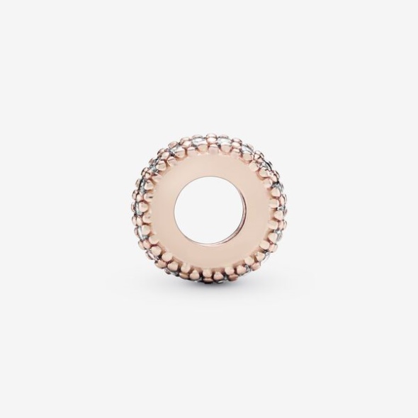 Clear Sparkle Spacer Charm Pandora Australia Rose Gold Plated
