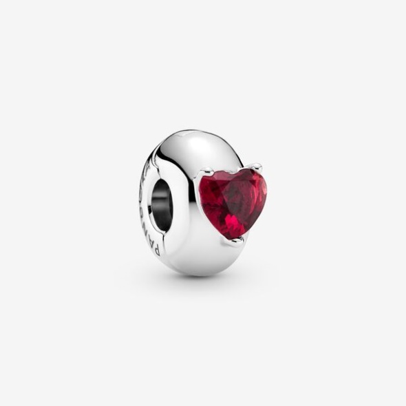 Red Heart Solitaire Clip Charm Pandora Australia
