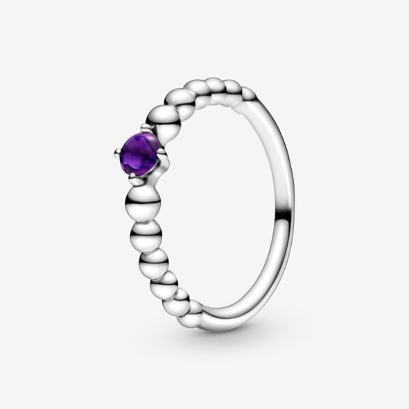 February Purple Beaded Ring Pandora Australia