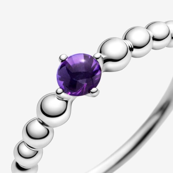 February Purple Beaded Ring Pandora Australia