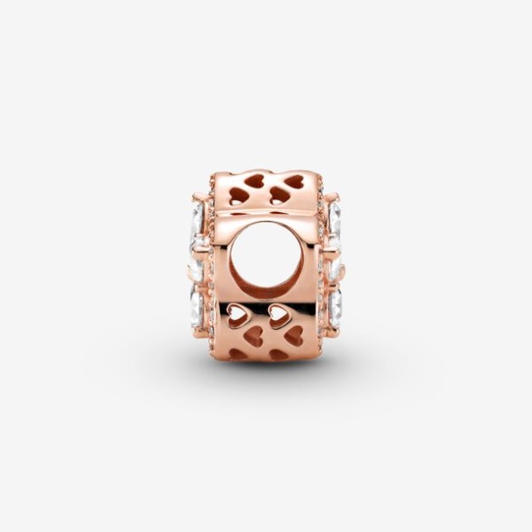 Sparkling Snowflake Pave Charm Pandora Australia Rose Gold Plated
