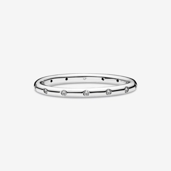 Simple Sparkling Band Ring Pandora Australia Sterling Silver