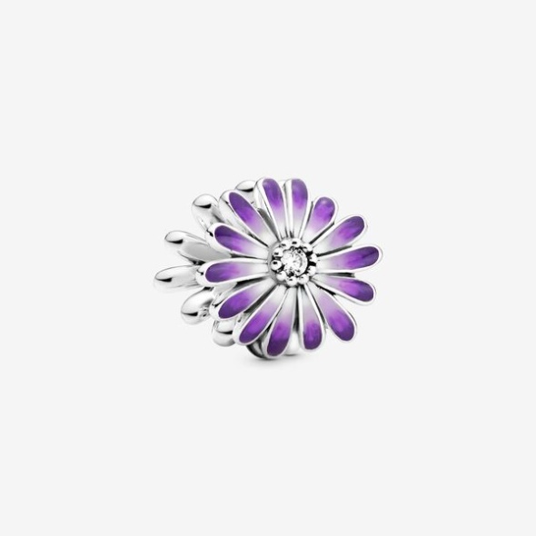 Purple Daisy Charm Pandora Australia Sterling Silver