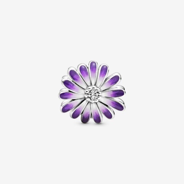 Purple Daisy Charm Pandora Australia Sterling Silver