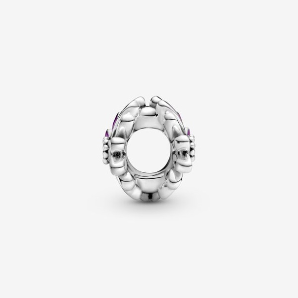 Purple Daisy Charm Pandora Australia Sterling Silver