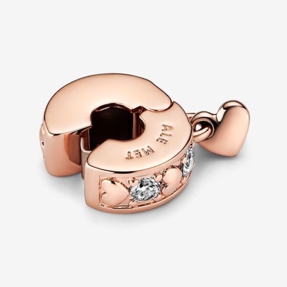Infinite Hearts Sparkling Dangling Clip Charm Pandora Australia