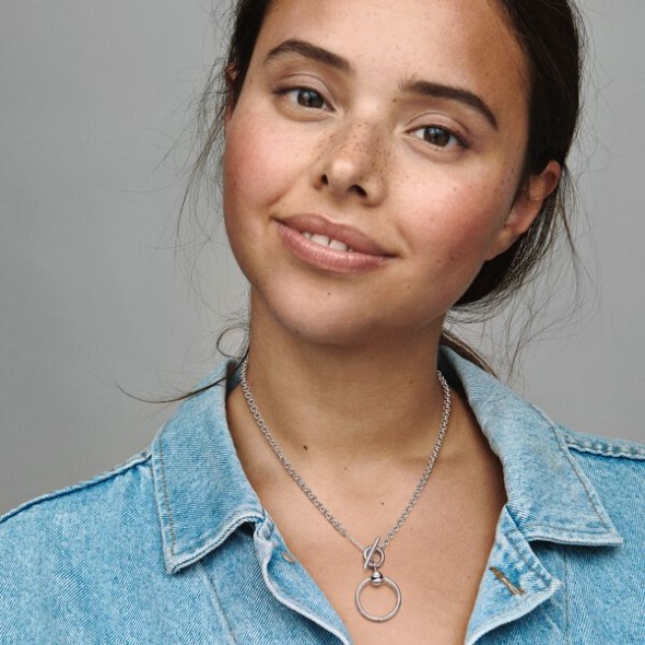 Pandora Australia Moments O Pendant T-Bar Necklace