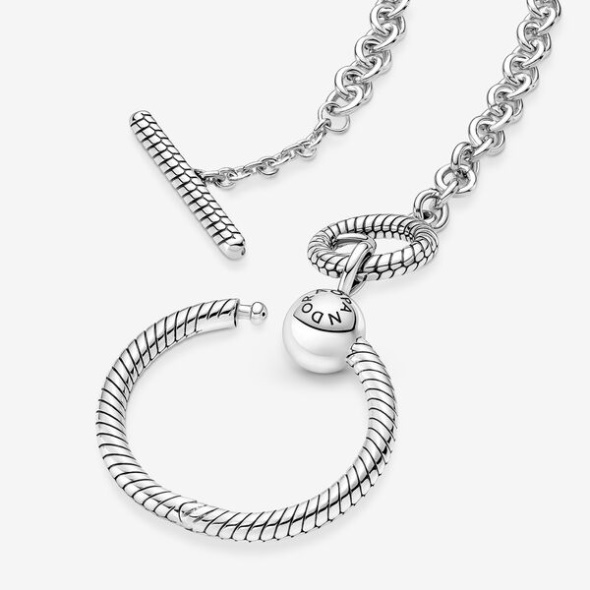 Pandora Australia Moments O Pendant T-Bar Necklace