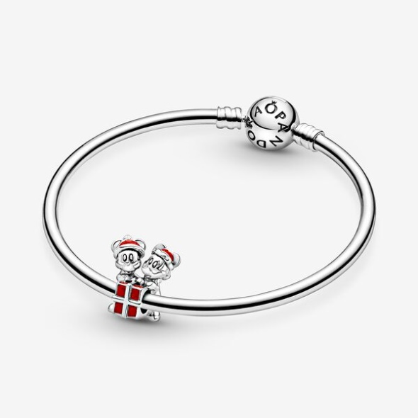 Disney Mickey Mouse And Minnie Mouse Present Charm Pandora Australia