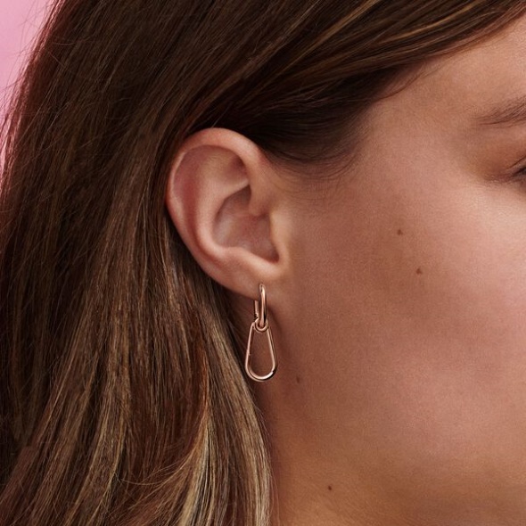 Pandora Australia Me Rose Hoop Link Earring Set