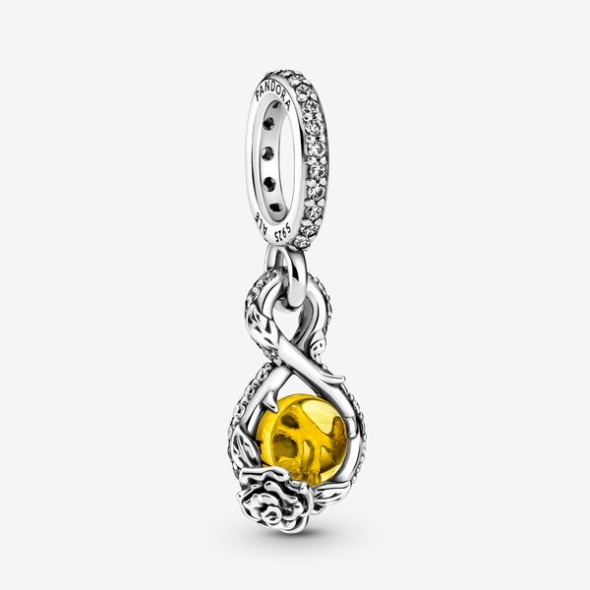Disney Belle Infinity Rose Flower Pendant Pandora Australia