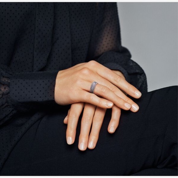 Beaded Pave Band Ring Pandora Australia