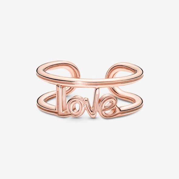 Pandora Australia Me Love Open Ring Rose Gold Plated
