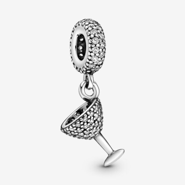 Pave Cocktail Glass Dangle Charm Pandora Australia