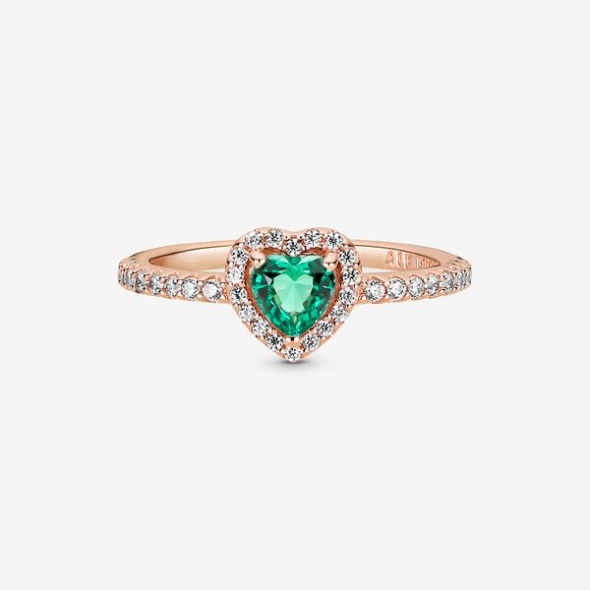Pandora Australia Sparkling Elevated Heart Ring