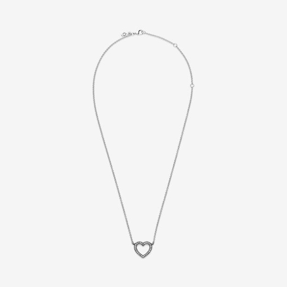 Sparkling Open Heart Necklace Pandora Australia