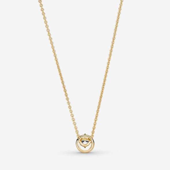 Sparkling Round Halo Pendant Collier Necklace Pandora Australia