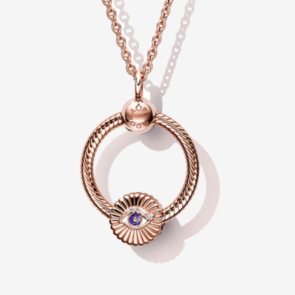 Sparkling All-Seeing Eye Charm Necklace Set Pandora Australia
