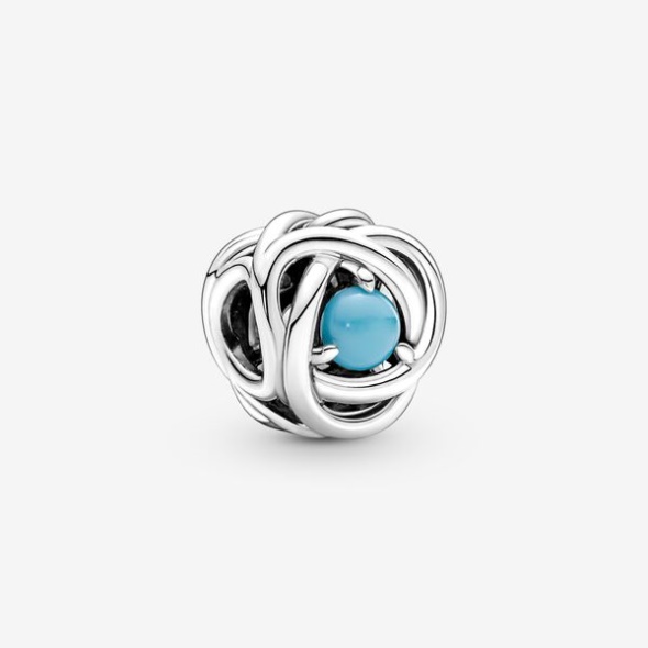 December Turquoise Blue Eternity Circle Charm Pandora Australia