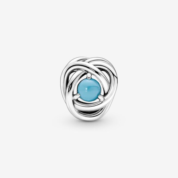 December Turquoise Blue Eternity Circle Charm Pandora Australia