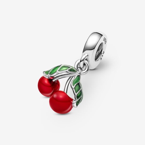 Asymmetrical Cherry Fruit Dangle Charm Pandora Australia