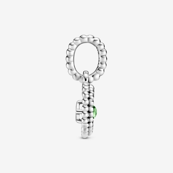 August Spring Green Beaded Heart Dangle Charm Pandora Australia