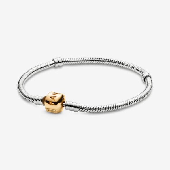 Pandora Australia Moments Snake Chain Bracelet-Final Sale Two-Tone