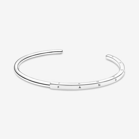 Pandora Australia Signature I-D Open Bangle Sterling Silver