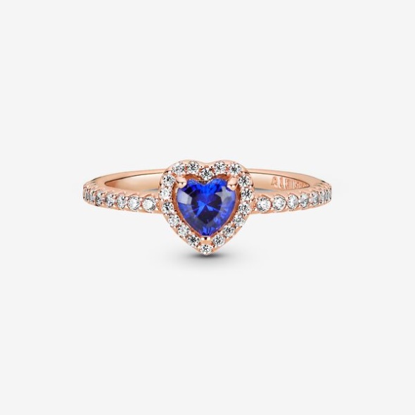 Sparkling Blue Elevated Heart Ring Pandora Australia