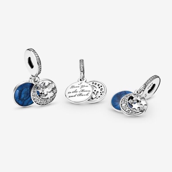 Moon Blue Sky Dangle Charm Pandora Australia