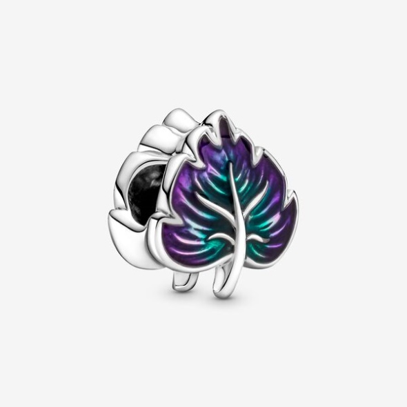 Purple Green Leaf Charm Pandora Australia