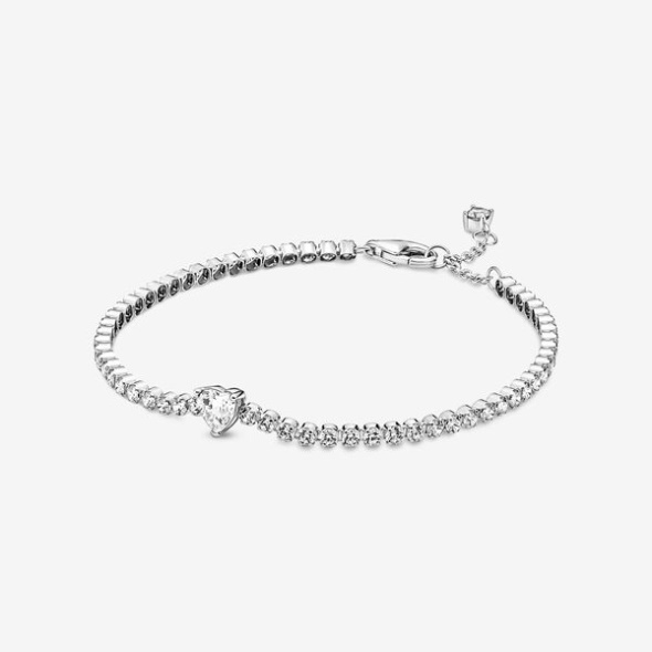 Sparkling Heart Tennis Bracelet Pandora Australia