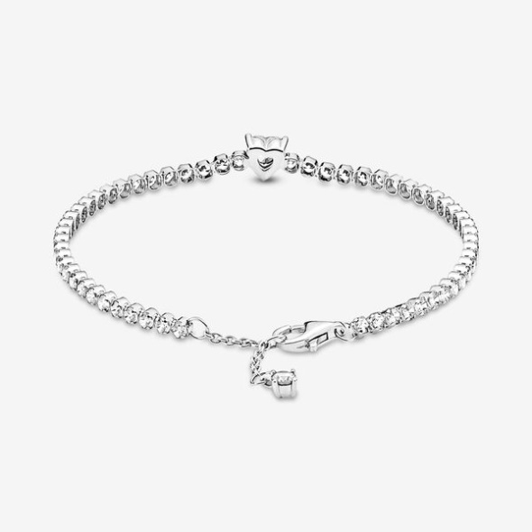 Sparkling Heart Tennis Bracelet Pandora Australia