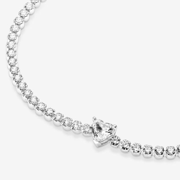 Sparkling Heart Tennis Bracelet Pandora Australia
