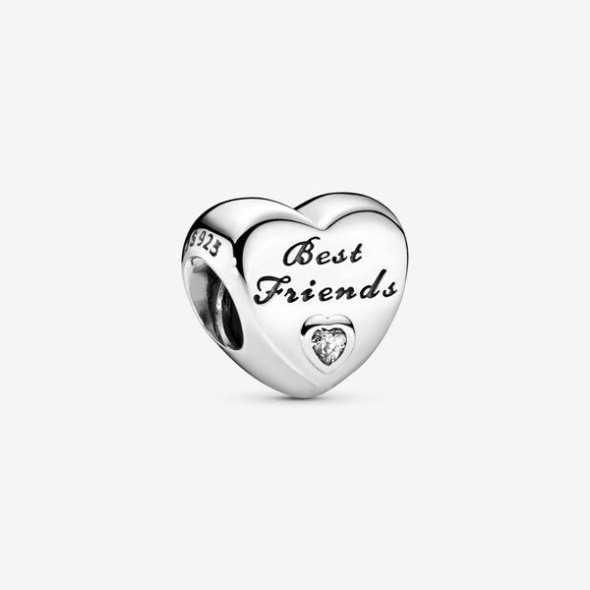 Polished Best Friends Heart Charm Pandora Australia