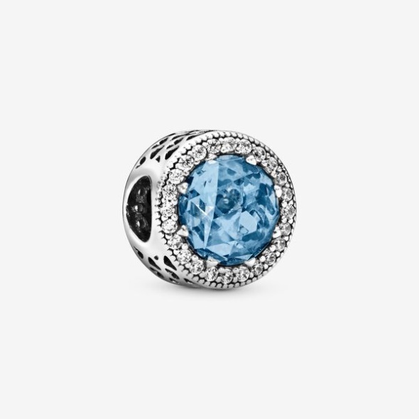 Sparkling Sky Blue Charm Pandora Australia