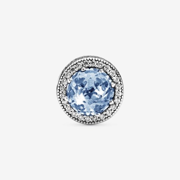 Sparkling Sky Blue Charm Pandora Australia