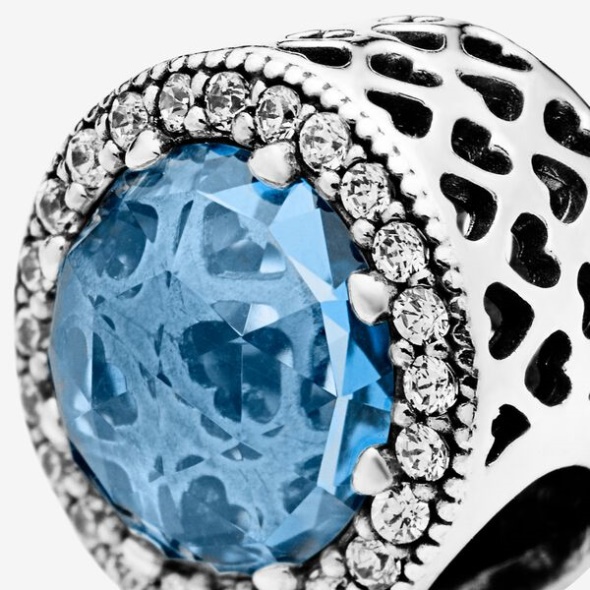 Sparkling Sky Blue Charm Pandora Australia