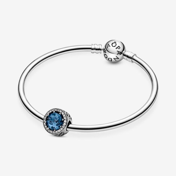 Sparkling Sky Blue Charm Pandora Australia