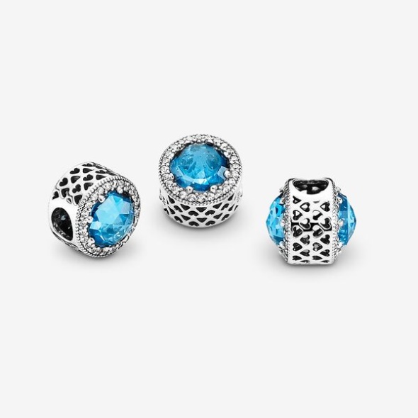 Sparkling Sky Blue Charm Pandora Australia