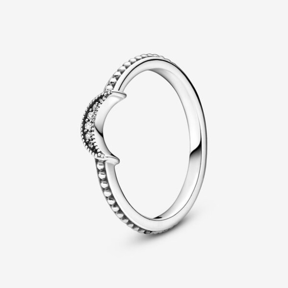 Crescent Moon Beaded Ring Pandora Australia